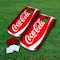 Toy Time Cornhole Bean Bag Toss Game, Coca Cola Can Shaped Wooden Boards with 8 Red / White Beanbags 157944UER - alternate 2